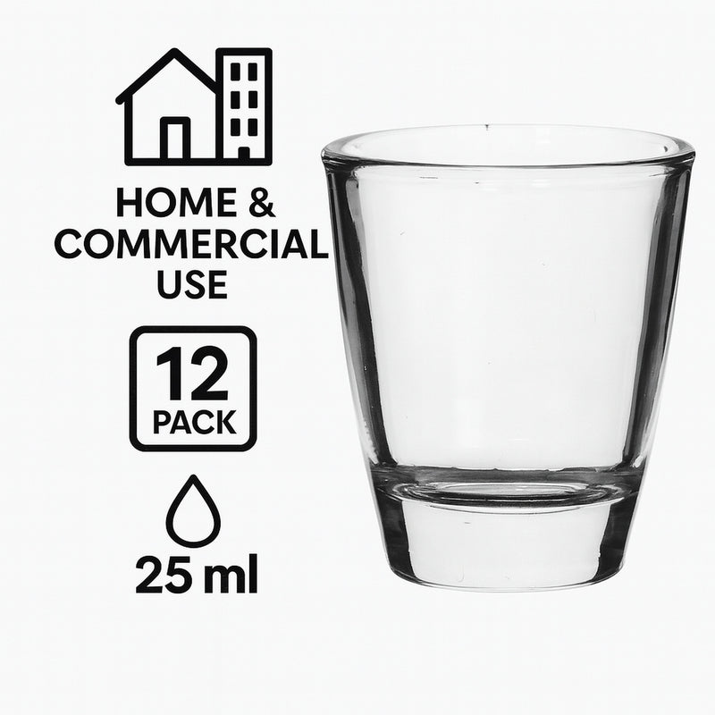 REGENT SINGLE TOT GLASS 12 PACK, (25ML)