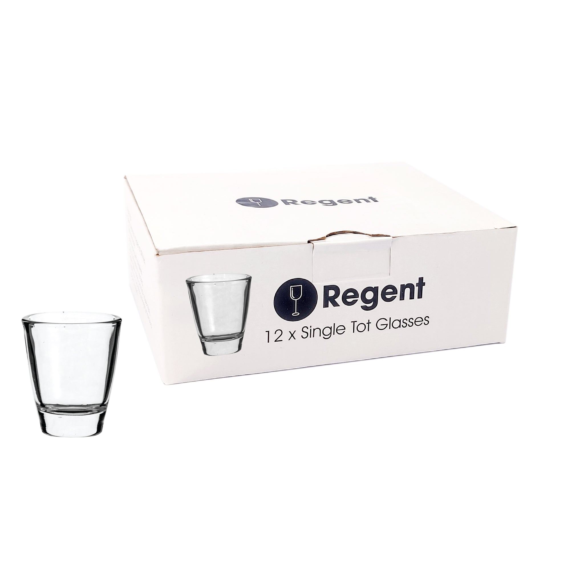 REGENT SINGLE TOT GLASSES 12PK, 25ML