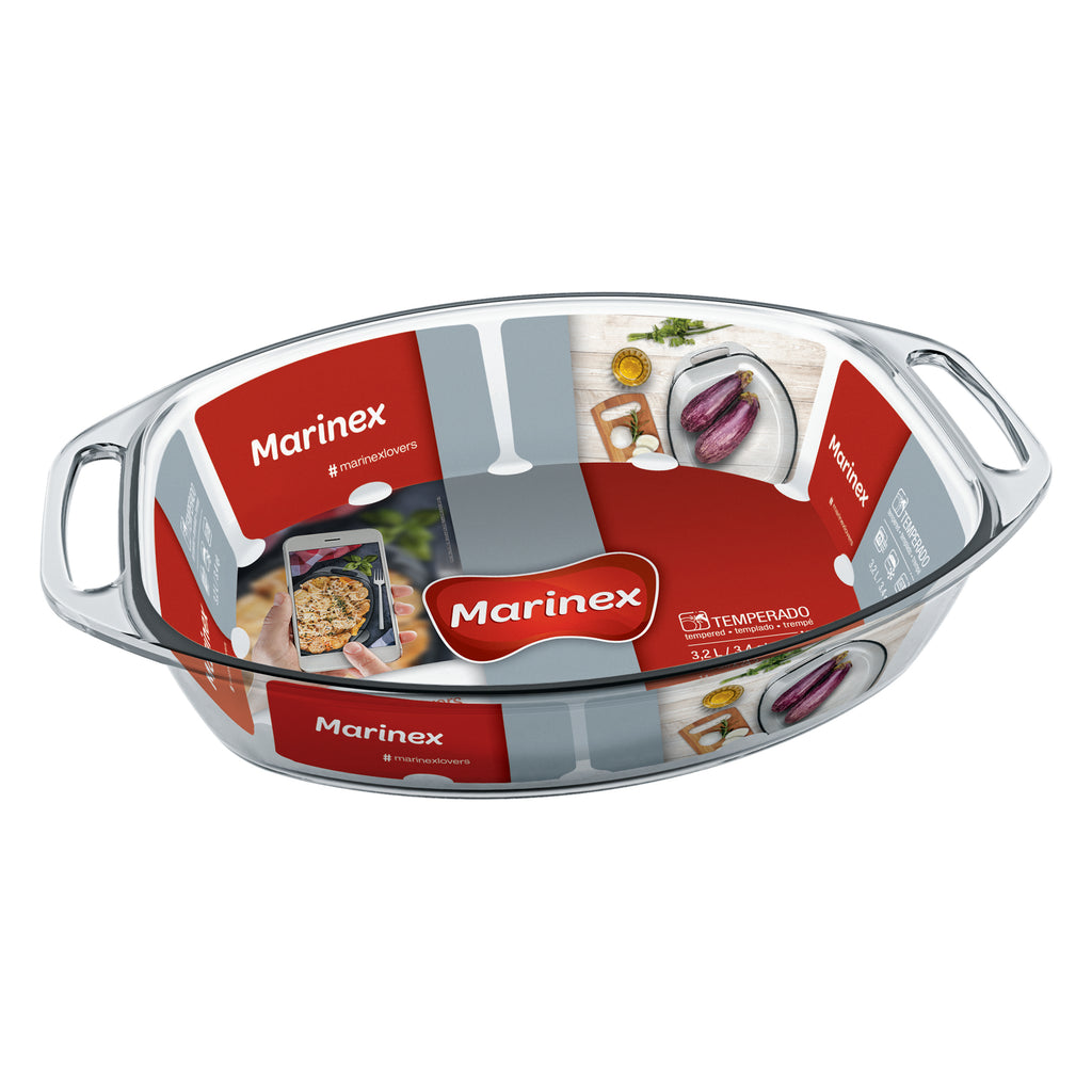 MARINEX SELETTA MEDIUM OVAL ROASTER WITH HANDLES, 3.2L