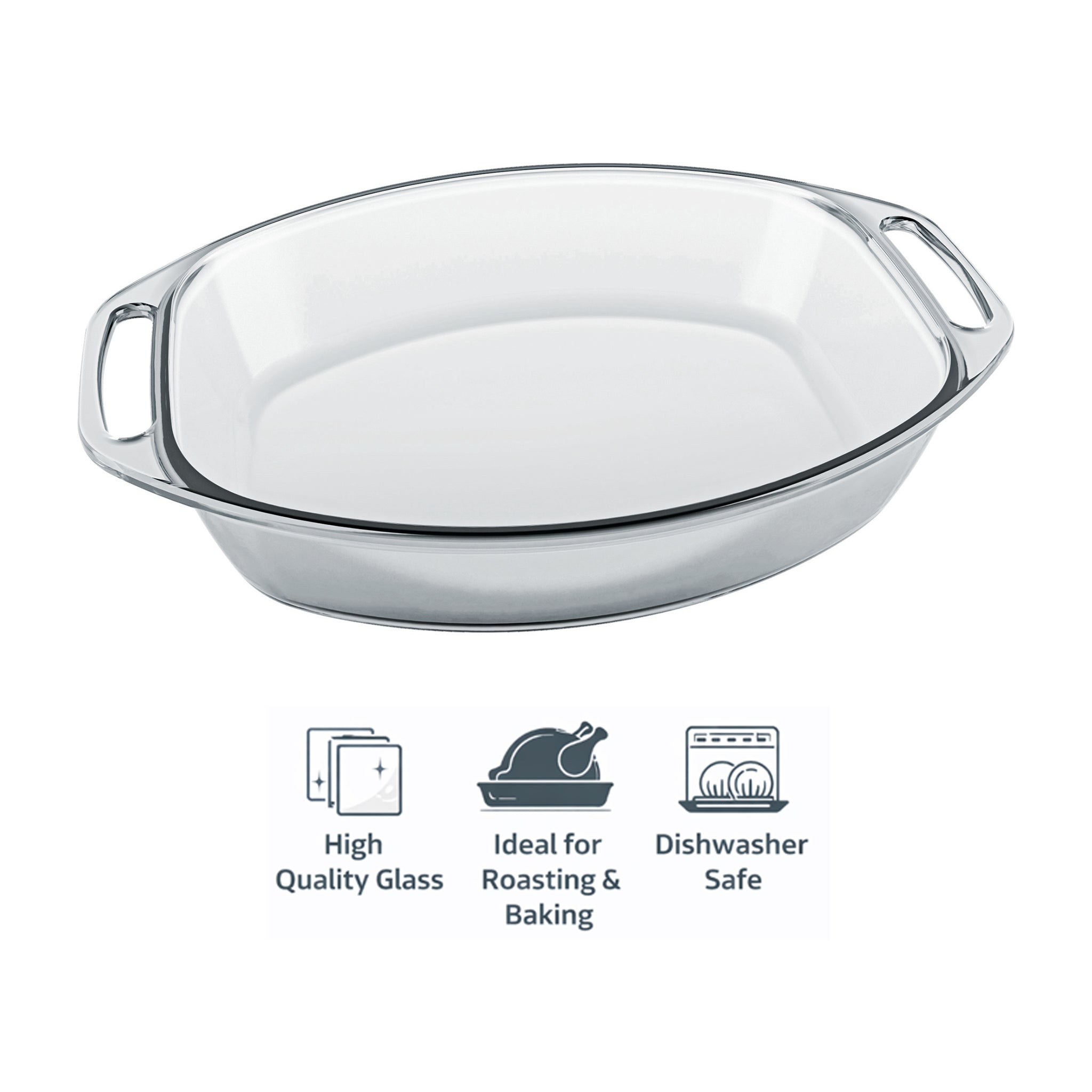 MARINEX SELETTA MEDIUM OVAL ROASTER WITH HANDLES, 3.2L
