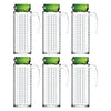 NADIR LADRILHOS PITCHER WITH ASSORTED COLOURED LIDS, 1.2L