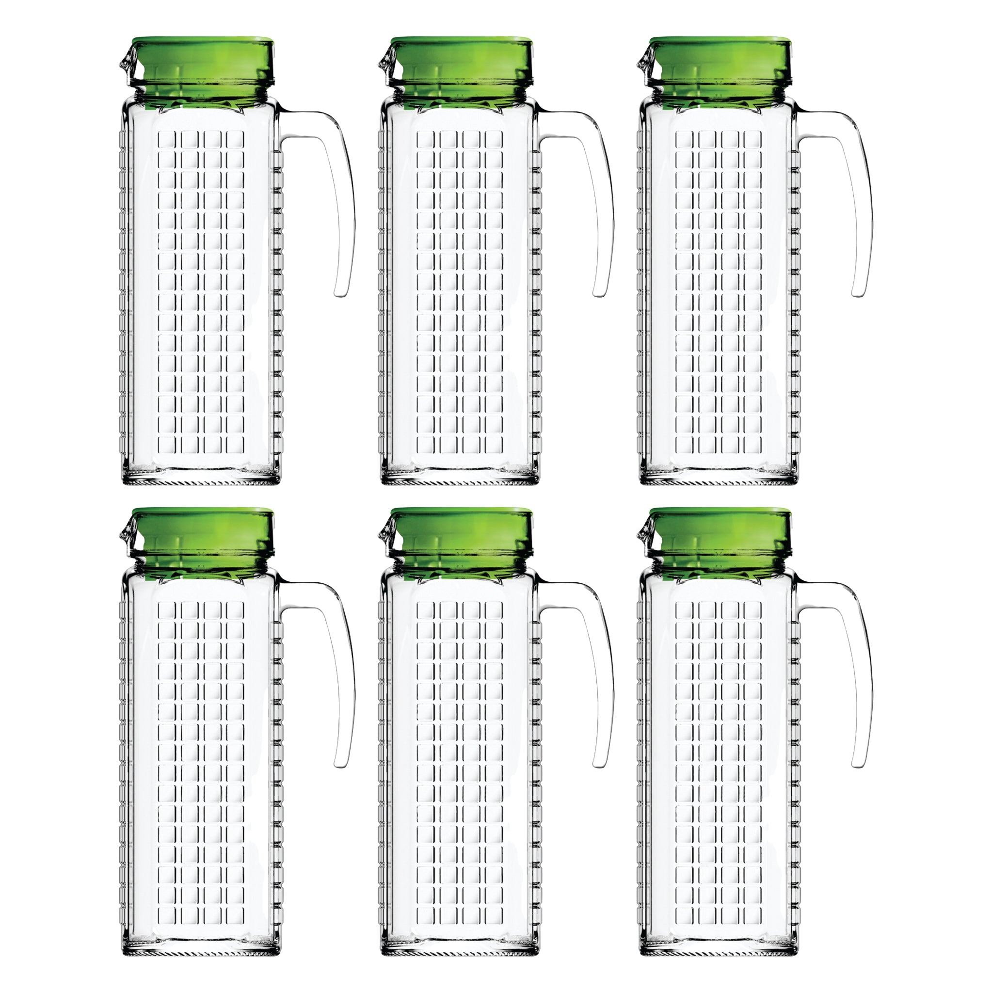 NADIR LADRILHOS PITCHER WITH ASSORTED COLOURED LIDS, 1.2L