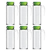 NADIR LADRILHOS PITCHER WITH ASSORTED COLOURED LIDS, (1.2LT)