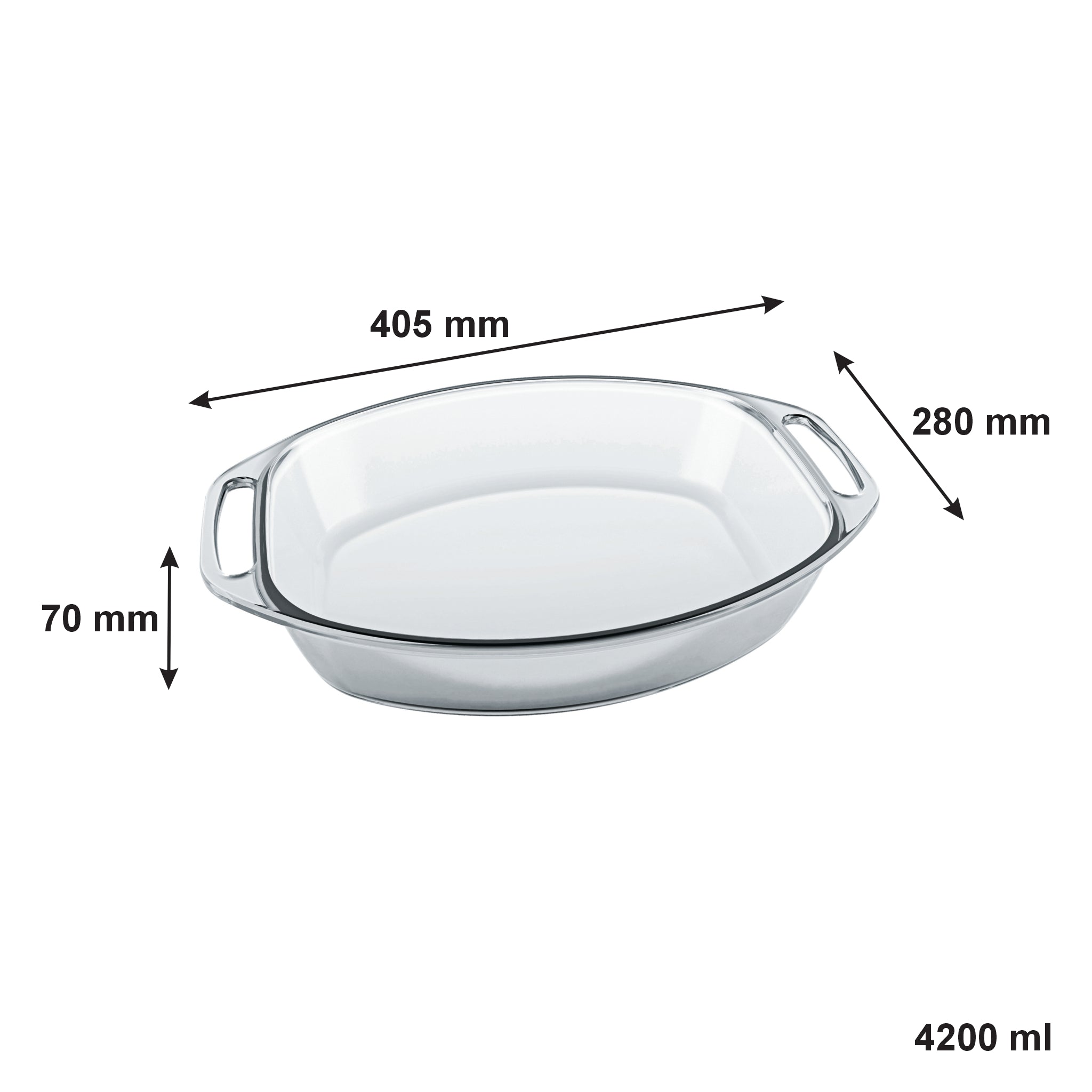 MARINEX SELETTA LARGE OVAL ROASTER WITH HANDLES, 4.2L