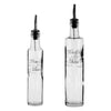 CONSOL ROUND OLIVE OIL & VINEGAR BOTTLES WITH POURERS PRINTED, 250ML (285X50MM DIA)