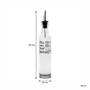 CONSOL ROUND OLIVE OIL & VINEGAR BOTTLES WITH POURERS PRINTED, 250ML (285X50MM DIA)