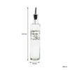 CONSOL ROUND PRINTED OLIVE OIL & VINEGAR BOTTLES WITH POURERS EA, 500ML
