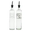 CONSOL ROUND PRINTED OLIVE OIL & VINEGAR BOTTLES WITH POURERS EA, 500ML