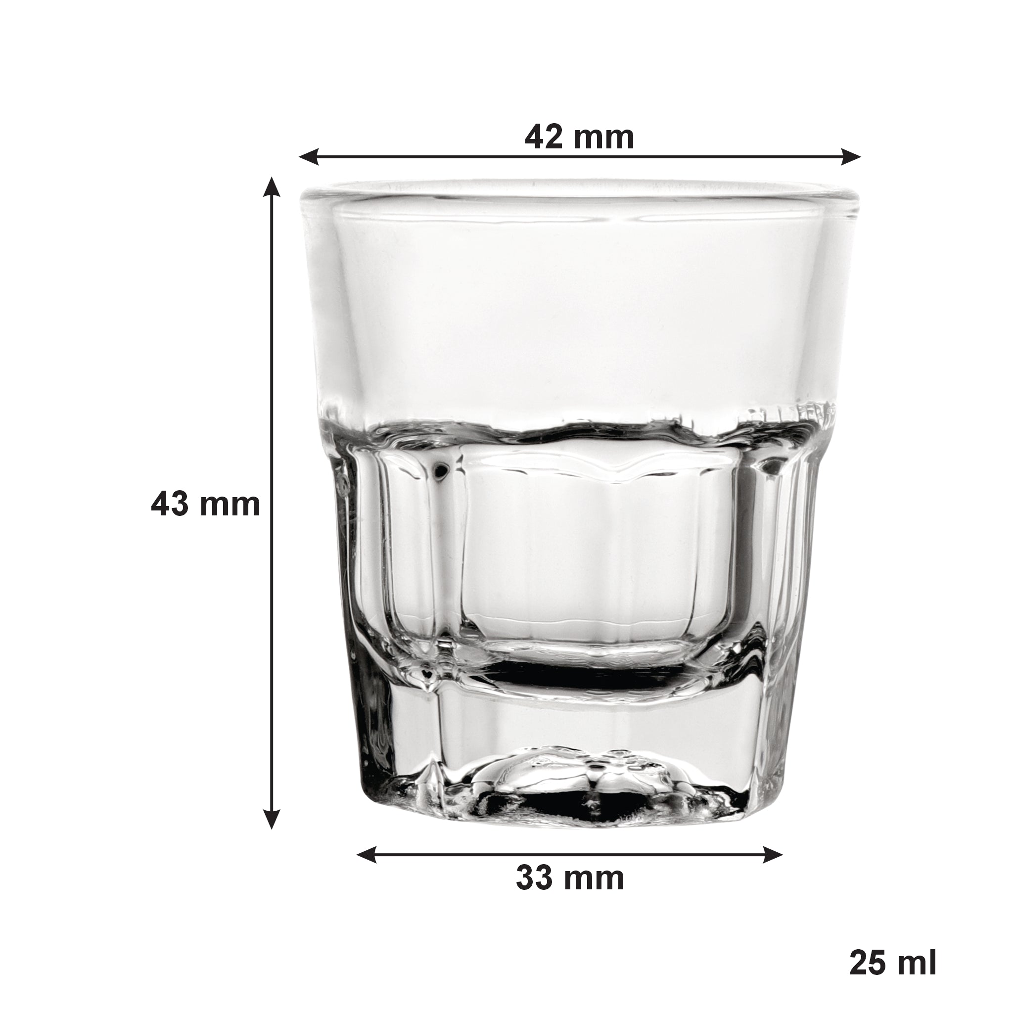 REGENT BOSTON SHOOTER GLASSES 12PK, 25ML