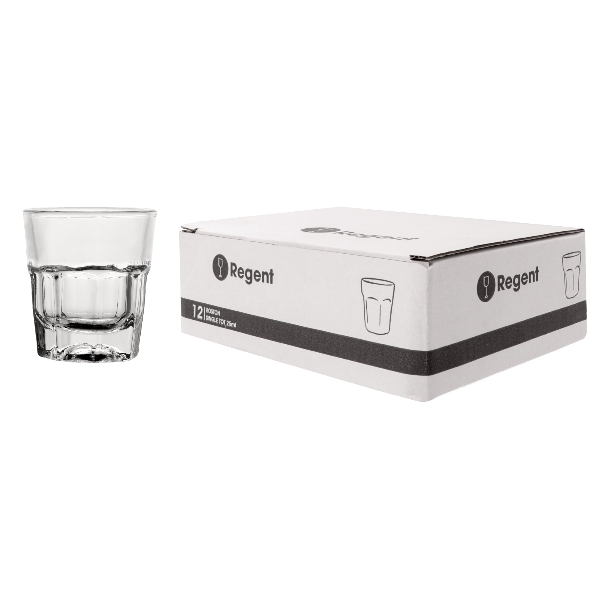 REGENT BOSTON SHOOTER GLASSES 12PK, 25ML