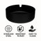 REGENT ASHTRAY ROUND STAINLESS STEEL BLACK FINISH, 100MM DIA