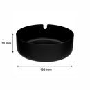 REGENT ASHTRAY ROUND STAINLESS STEEL BLACK FINISH, 100MM DIA