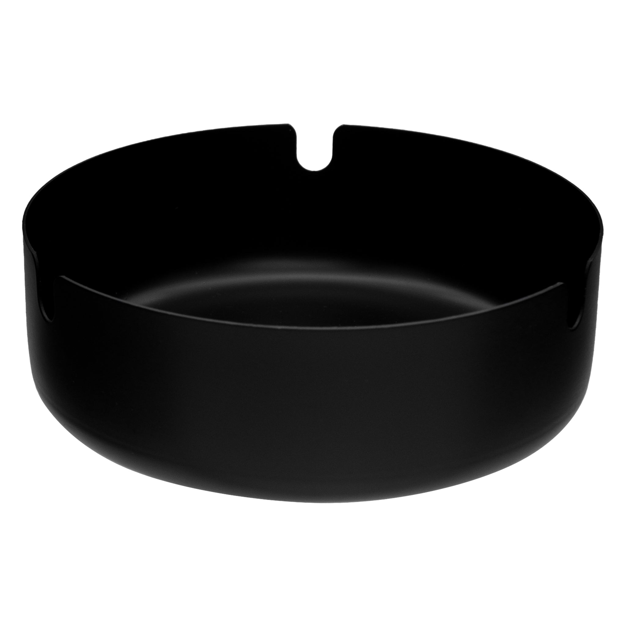 REGENT ASHTRAY ROUND STAINLESS STEEL BLACK FINISH, 100MM DIA