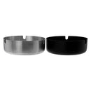 REGENT ASHTRAY ROUND STAINLESS STEEL BLACK FINISH, 100MM DIA
