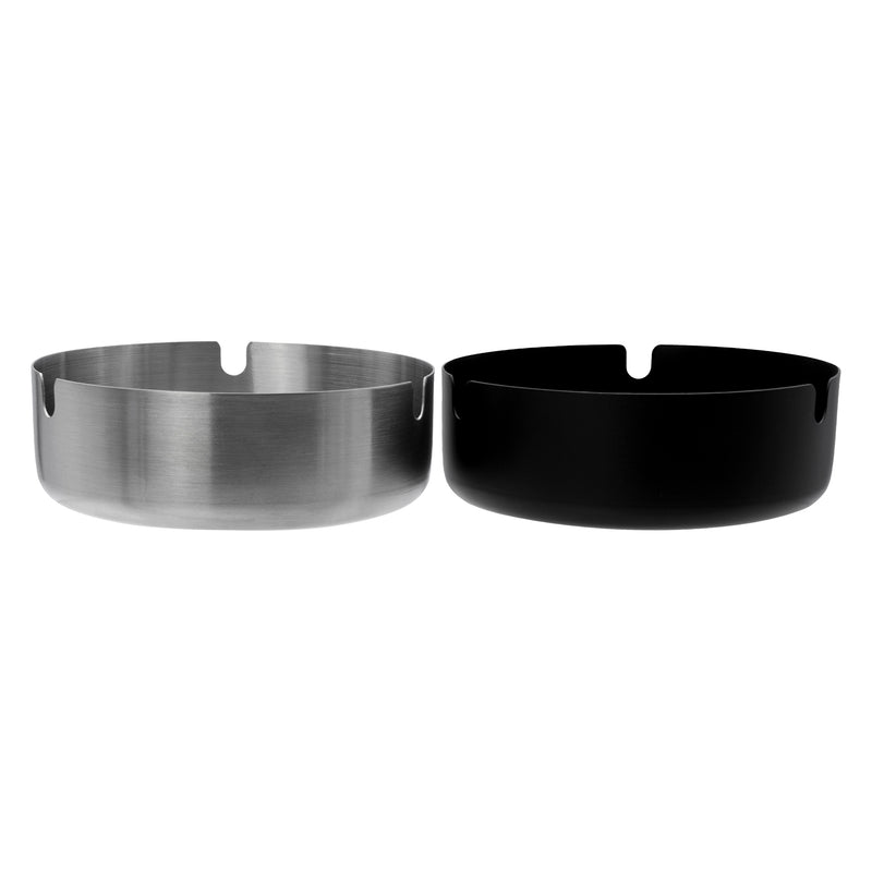 REGENT ASHTRAY ROUND STAINLESS STEEL BLACK FINISH, 100MM DIA
