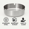 REGENT ASHTRAY ROUND STAINLESS STEEL, 100MM DIA