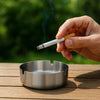 REGENT ASHTRAY ROUND STAINLESS STEEL, 100MM DIA