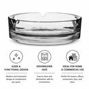 REGENT ASHTRAY CLUB ROUND GLASS STACKABLE 4PK, 100MM DIA