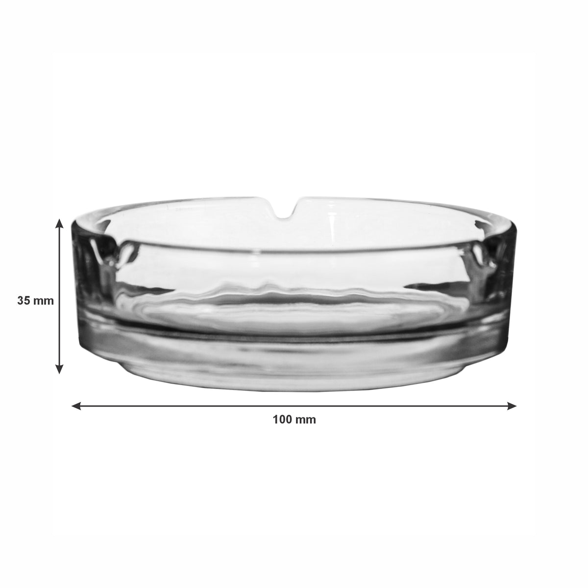 REGENT ASHTRAY CLUB ROUND GLASS STACKABLE 4PK, 100MM DIA