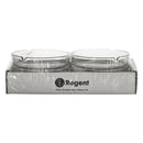 REGENT ASHTRAY CLUB ROUND GLASS STACKABLE 4 PACK, (100MM DIAX35MM)