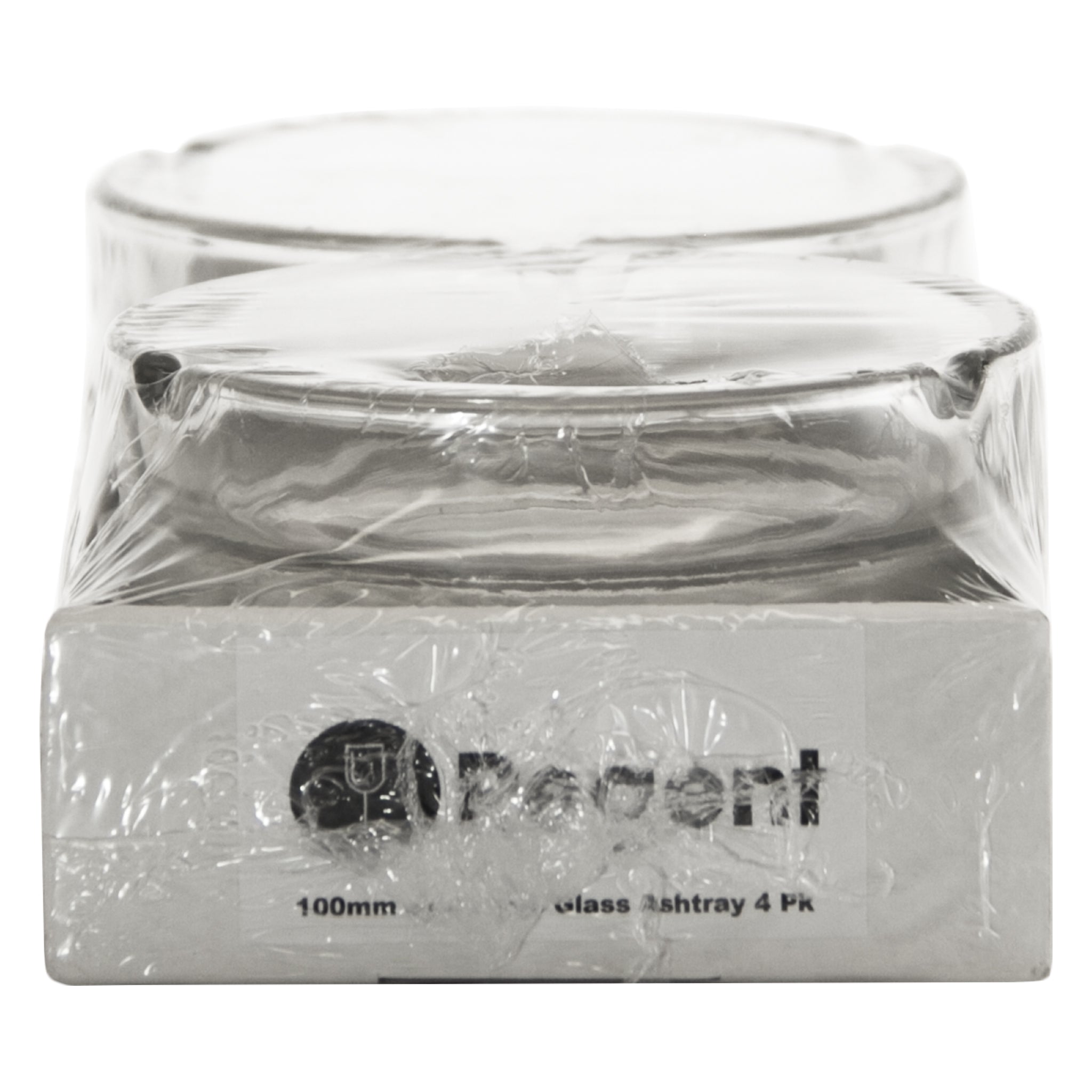 REGENT ASHTRAY CLUB ROUND GLASS STACKABLE 4PK, 100MM DIA
