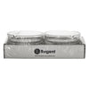 REGENT ASHTRAY CLUB ROUND GLASS STACKABLE 4 PACK, (100MM DIAX35MM)