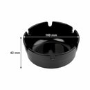 REGENT ASHTRAYS BLACK MELAMINE 4PK, 100MM DIA