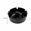 REGENT ASHTRAYS BLACK MELAMINE 4PK, 100MM DIA