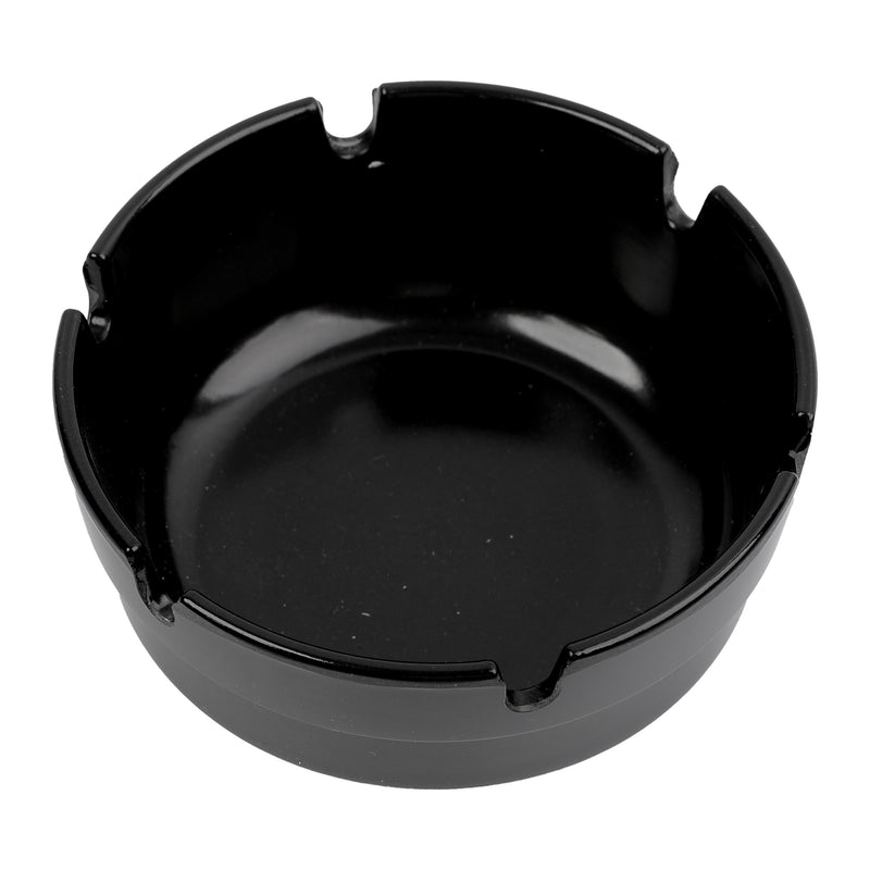 REGENT ASHTRAYS BLACK MELAMINE 4PK, 100MM DIA