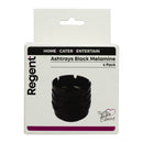 REGENT ASHTRAYS BLACK MELAMINE 4PK, 100MM DIA