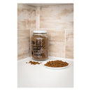 REGENT GLASS JAR WITH CAT PRINT AND WHITE LID, 3L