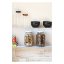 REGENT GLASS JAR WITH CAT PRINT AND WHITE LID, 3L