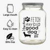 REGENT GLASS JAR WITH DOG PRINT AND WHITE LID, 3L