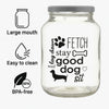 REGENT GLASS JAR WITH DOG PRINT AND WHITE LID, 3L