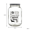 REGENT GLASS JAR WITH DOG PRINT AND WHITE LID, 3L