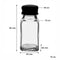 REGENT CLEOPATRA SALT & PEPPER GLASS SHAKERS WITH BLACK LIDS, 2 PIECE SET