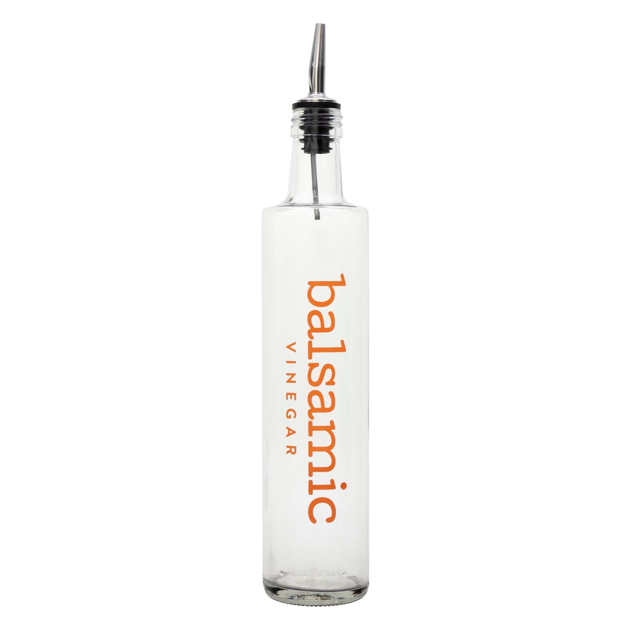 REGENT ROUND PRINTED OLIVE OIL & BALSAMIC BOTTLES WITH POURERS EA, 500ML