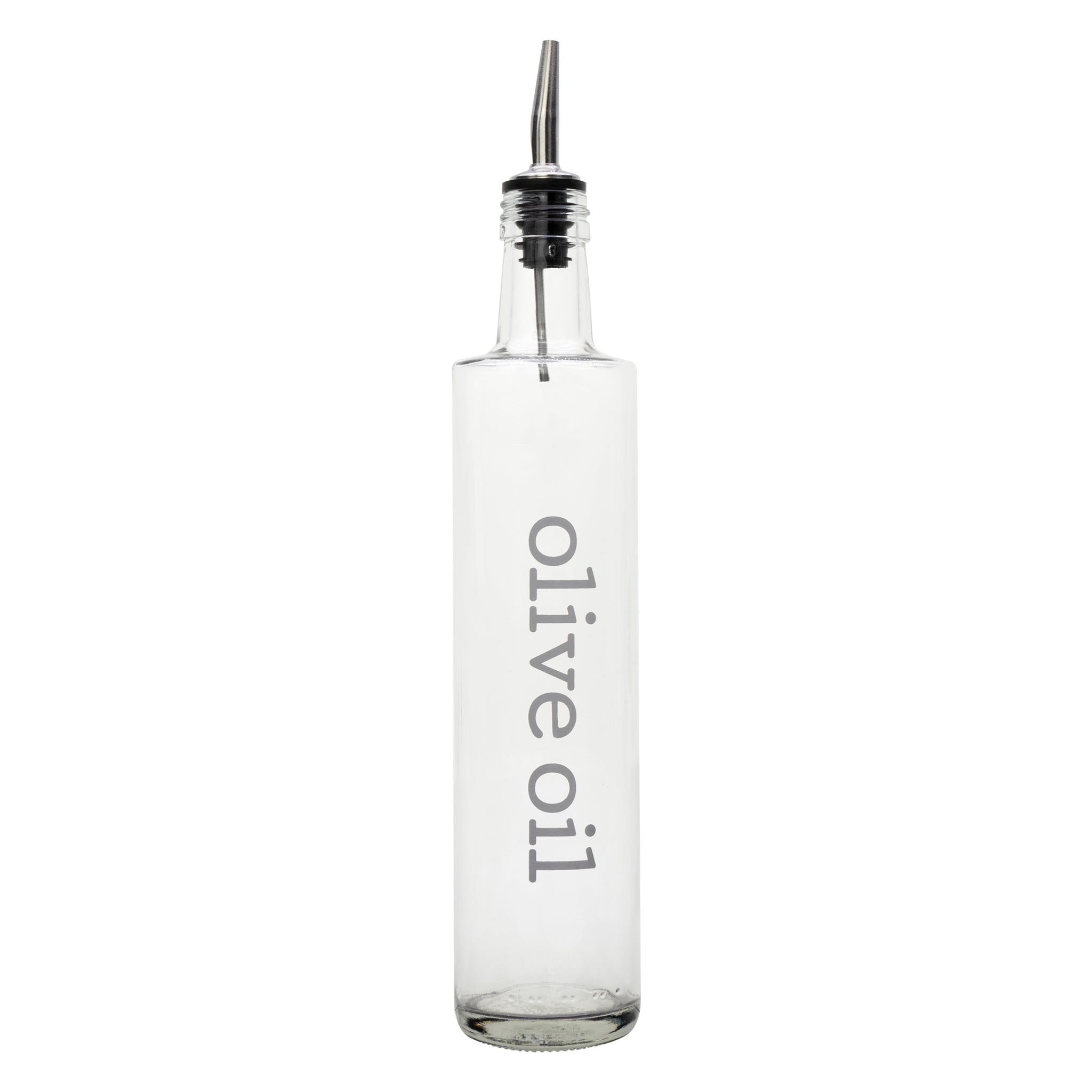REGENT ROUND PRINTED OLIVE OIL & BALSAMIC BOTTLES WITH POURERS EA, 500ML