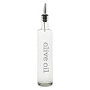 REGENT ROUND OLIVE OIL & BALSAMIC BOTTLES PRINTED, WITH POURERS EA, 500ML (335X60MM DIA)