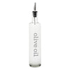 REGENT ROUND OLIVE OIL & BALSAMIC BOTTLES PRINTED, WITH POURERS EA, 500ML (335X60MM DIA)