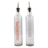 REGENT ROUND OLIVE OIL & BALSAMIC BOTTLES PRINTED, WITH POURERS EA, 500ML (335X60MM DIA)