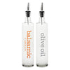 REGENT ROUND PRINTED OLIVE OIL & BALSAMIC BOTTLES WITH POURERS EA, 500ML