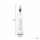 REGENT ROUND OLIVE OIL & BALSAMIC BOTTLES PRINTED, WITH POURERS EA, 500ML (335X60MM DIA)