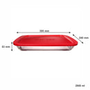 MARINEX RECTANGULAR ROASTER WITH RED PLASTIC LID, 2.9L