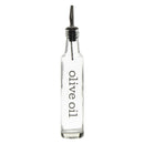 REGENT ROUND OLIVE OIL & BALSAMIC VINEGAR BOTTLES WITH POURERS PRINTED EA, 250ML (285X50MM DIA)