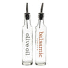 REGENT ROUND OLIVE OIL & BALSAMIC VINEGAR BOTTLES WITH POURERS PRINTED EA, 250ML (285X50MM DIA)