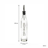 REGENT ROUND PRINTED OLIVE OIL & BALSAMIC VINEGAR BOTTLES WITH POURERS EA, 250ML