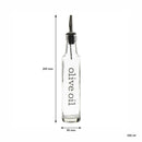 REGENT ROUND OLIVE OIL & BALSAMIC VINEGAR BOTTLES WITH POURERS PRINTED EA, 250ML (285X50MM DIA)
