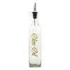 REGENT SQUARE GOLD PRINTED OLIVE OIL & VINEGAR BOTTLES WITH POURERS EA, 500ML