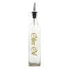 REGENT SQUARE OLIVE OIL & VINEGAR BOTTLES WITH GOLD PRINT AND POURERS EA, 500ML (262X74X74MM)